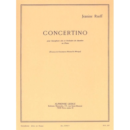 Rueff - Concertino for Alto...