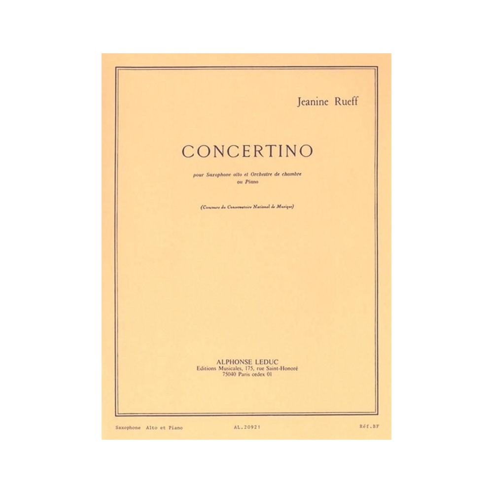 Rueff, Jeanine - Concertino Op. 17