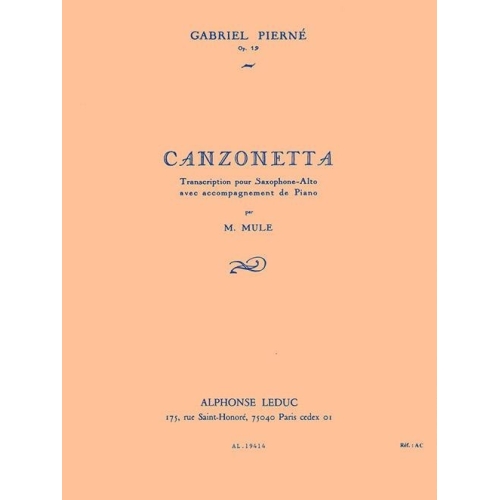 Pierne, arr. Mule - Canzonetta (Saxophone)