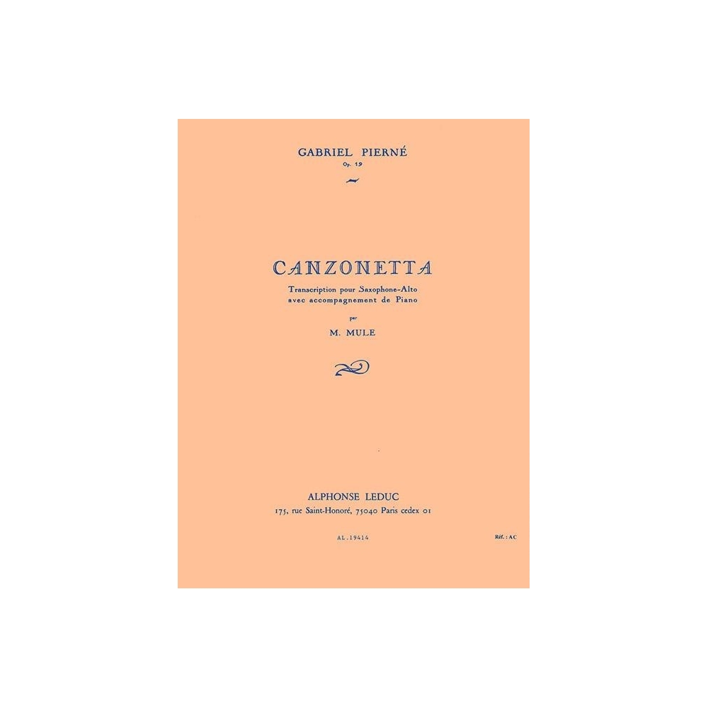 Pierné, Gabriel - Canzonetta