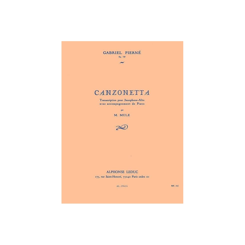 Pierne, arr. Mule - Canzonetta (Saxophone)