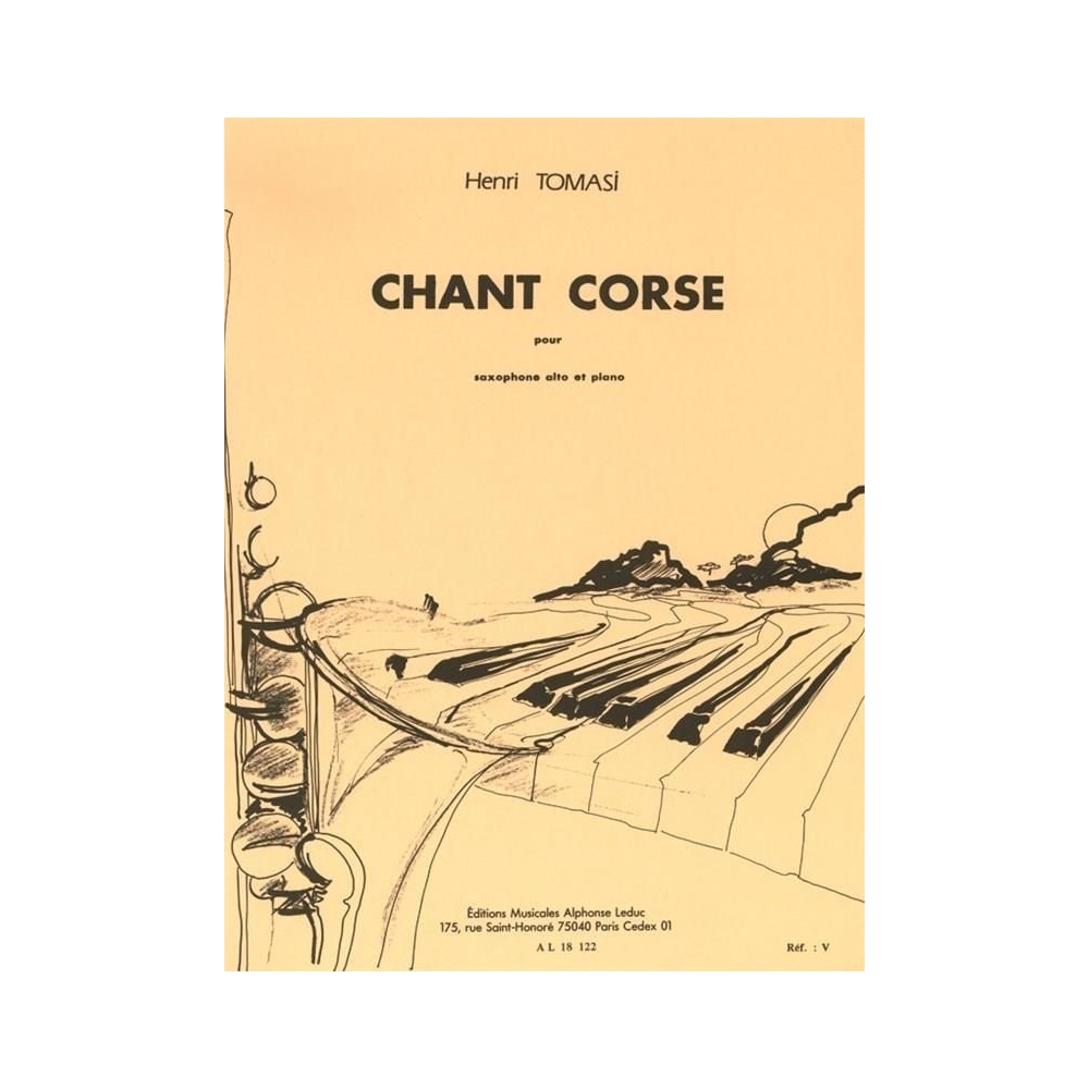 Tomasi - Chant Corse for Alto Saxophone