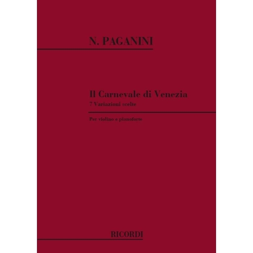 Paganini, The Carnival of Venice (Violin & Piano)