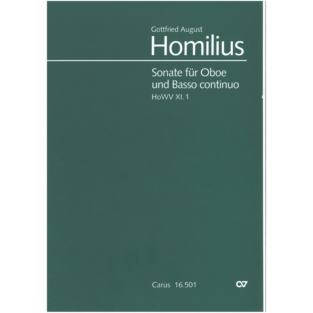 Homilius, Gottfried A - Oboe Sonata