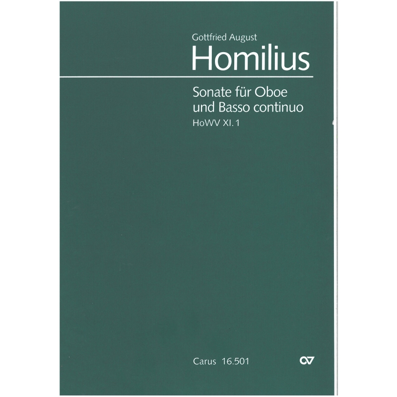Homilius, Gottfried August - Sonate für Oboe und Basso continuo