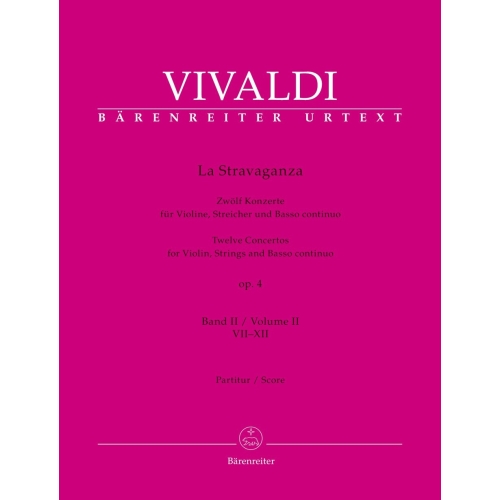 Vivaldi, Antonio - La Stravaganza Op.4 Volume 2 (Nos 7-12) (Full Score)