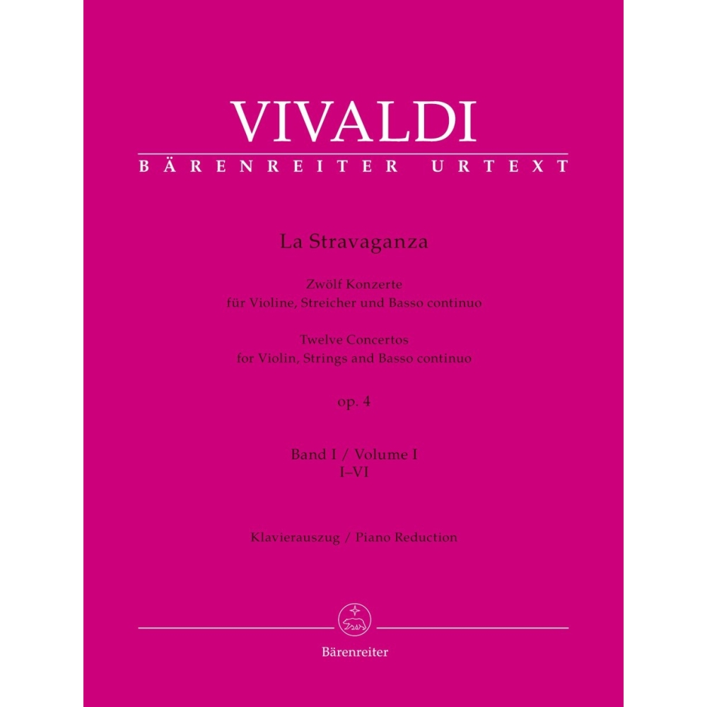 Vivaldi,  Antonio - La Stravaganza Op.4 Volume 1 (Nos 1-6) (Violin & Piano)