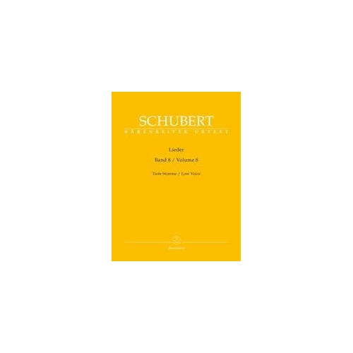 Schubert, Franz - Lieder, Volume Eight, Low Voice