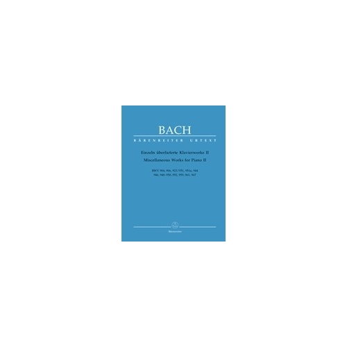 Bach J.S. - Miscellaneous Works for Piano II (Urtext).