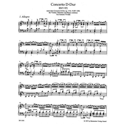 Bach J.S. - Keyboard Arrangements of Works by Other Composers I (Urtext).