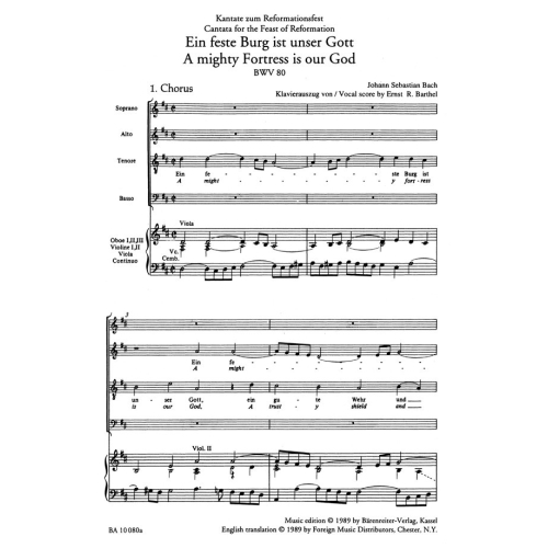 Bach J.S. - Cantata No. 80: Ein feste Burg (BWV 80) (Urtext).