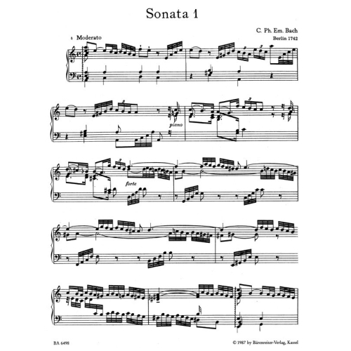 Bach C.P.E. - Wuerttemberg Sonatas (6) (Wq  49).