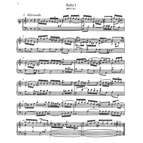 Bach J.S. - French Suites (6) (BWV 812-817: 814, 815a) (Urtext).
