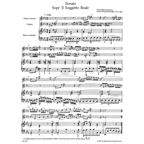Bach J.S. - Trio Sonata in C minor (BWV 1079) (Urtext).