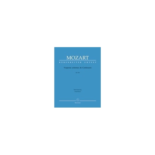 Mozart, W A - Vesperae solennes de Confessore (Solemn Vespers of Confession) (K.339) (Urtext).