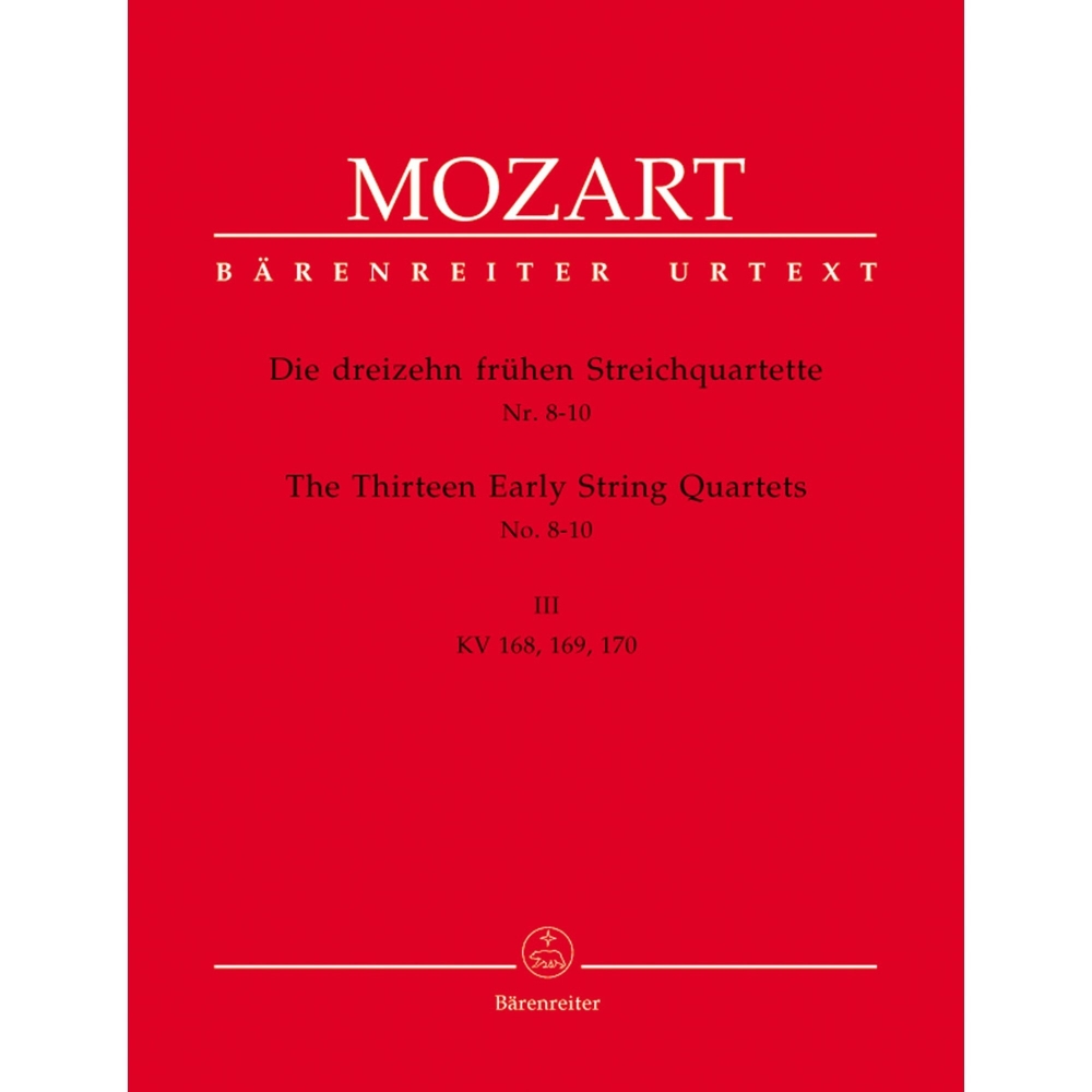 Mozart W.A. - String Quartets (Early) (13) (Urtext), Vol. 3 (K.168-170).