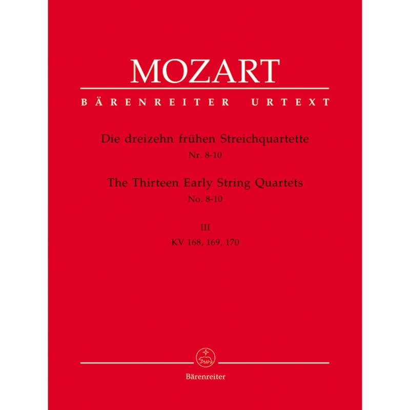 Mozart W.A. - String Quartets (Early) (13) (Urtext), Vol. 3 (K.168-170).