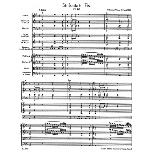 Mozart W.A. - Symphony No.39 in E-flat  (K.543) (Urtext).