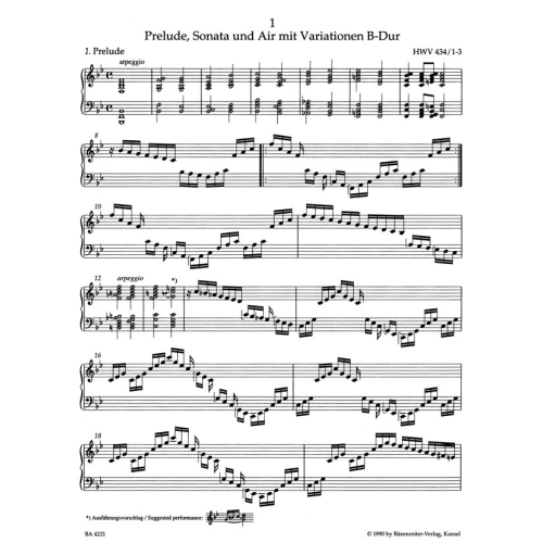 Handel G.F. - Piano Works, Vol. 2: Second Set of 1733 (HWV 434-442) (Urtext).