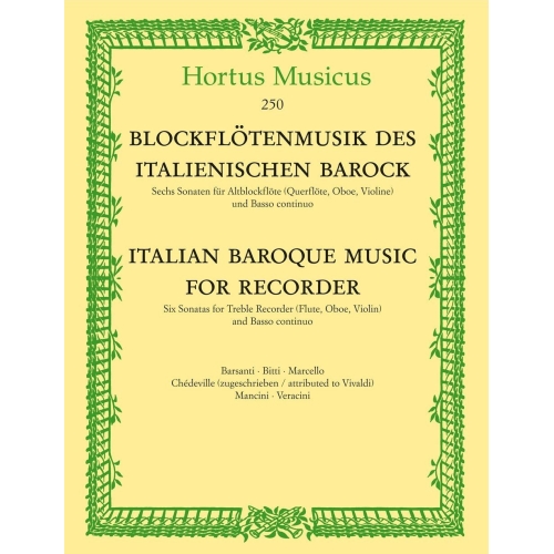 Various Composers - Italian Baroque Music for Treble Recorder