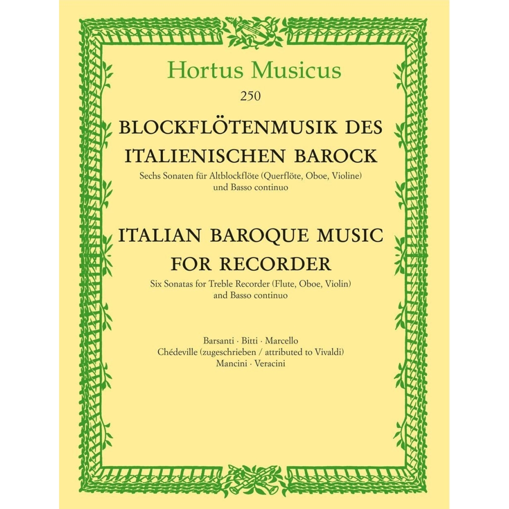 Various Composers - Italian Baroque Music for Treble Recorder