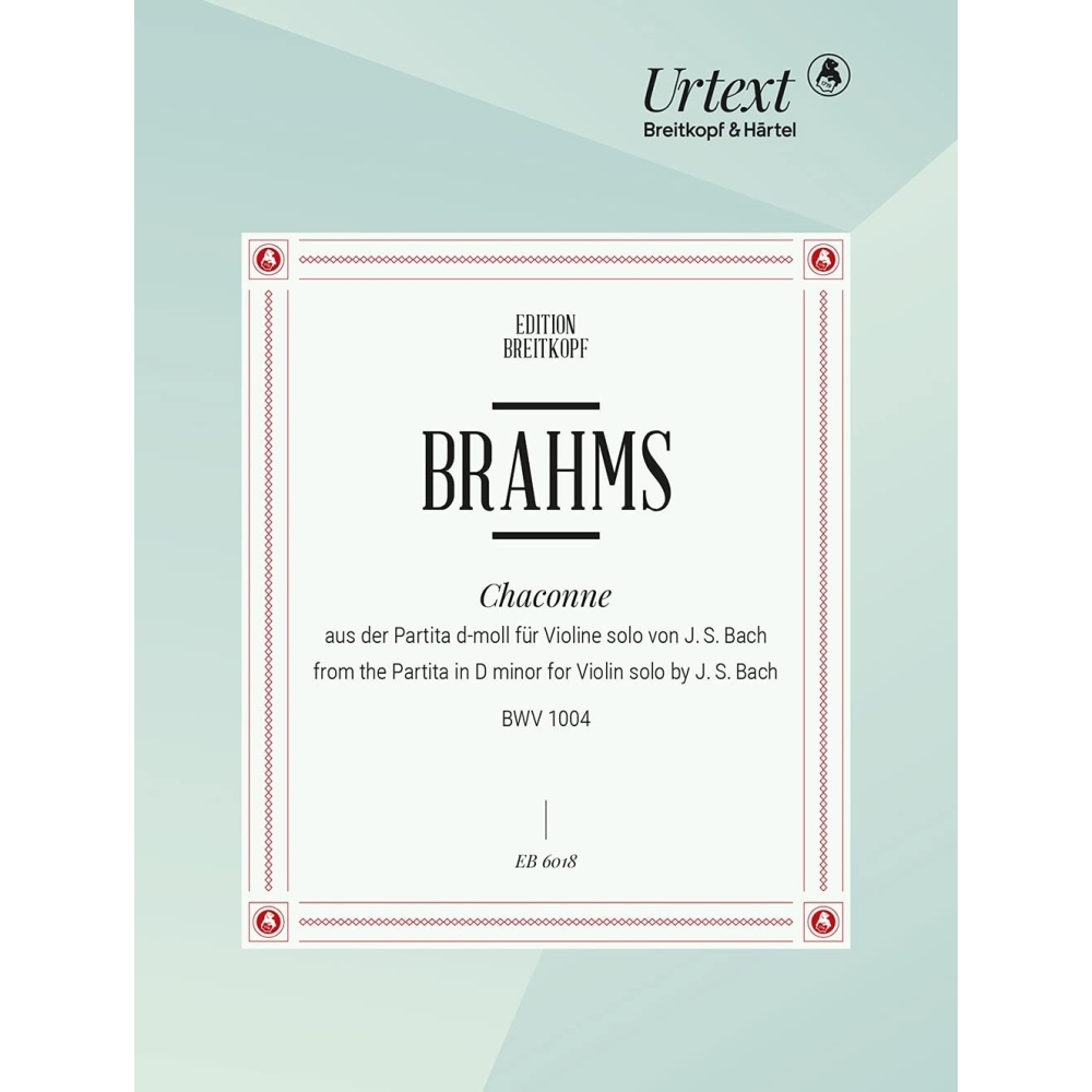 Brahms, Johannes - Chaconne (BWV 1004) arranged for Piano Solo Left Hand