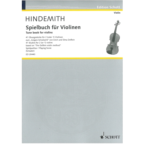 Hindemith, Paul - Tune book for violins 