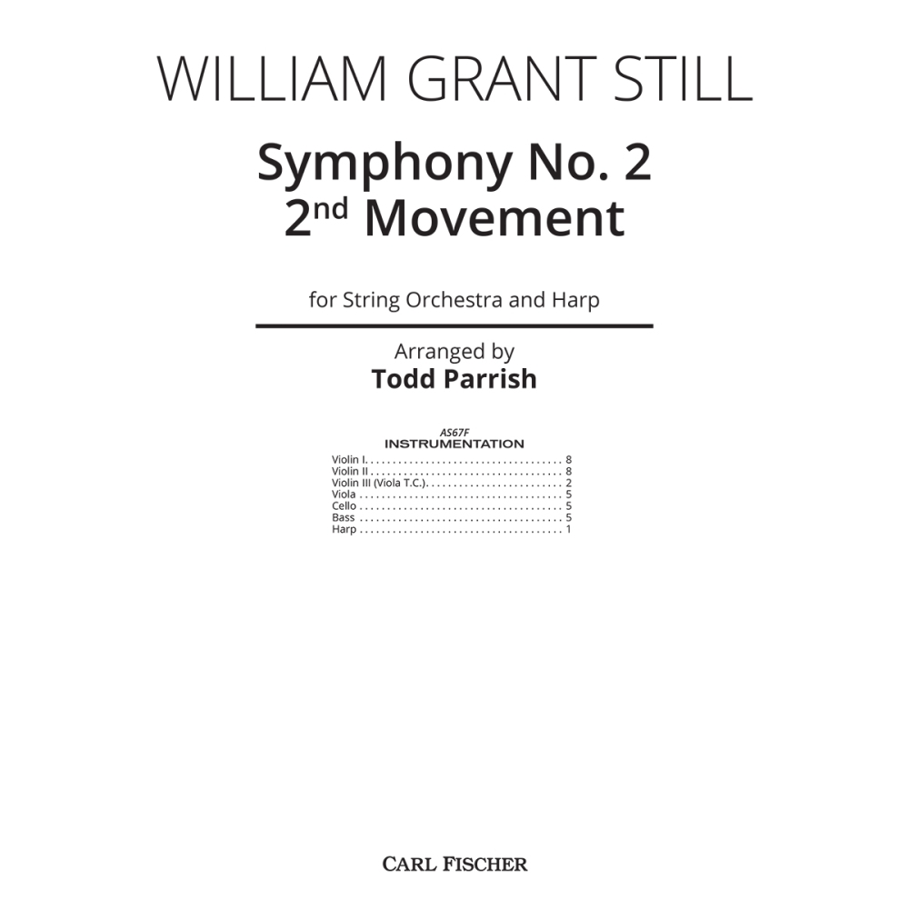 Still, William Grant - Symphony No. 2 - 2nd Movement 