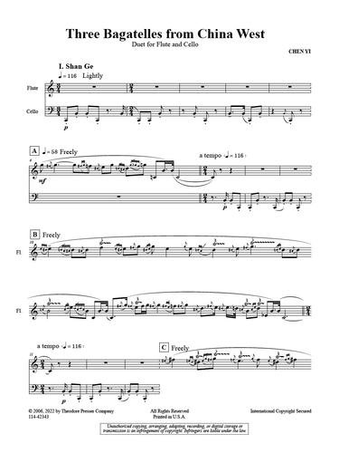 Chen, Yi - Three Bagatelles from China West 