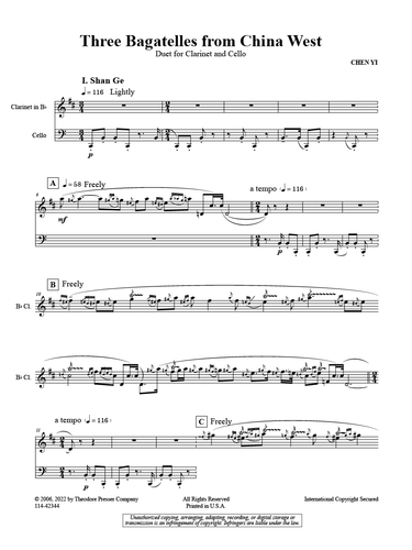 Chen, Yi - Three Bagatelles from China West 