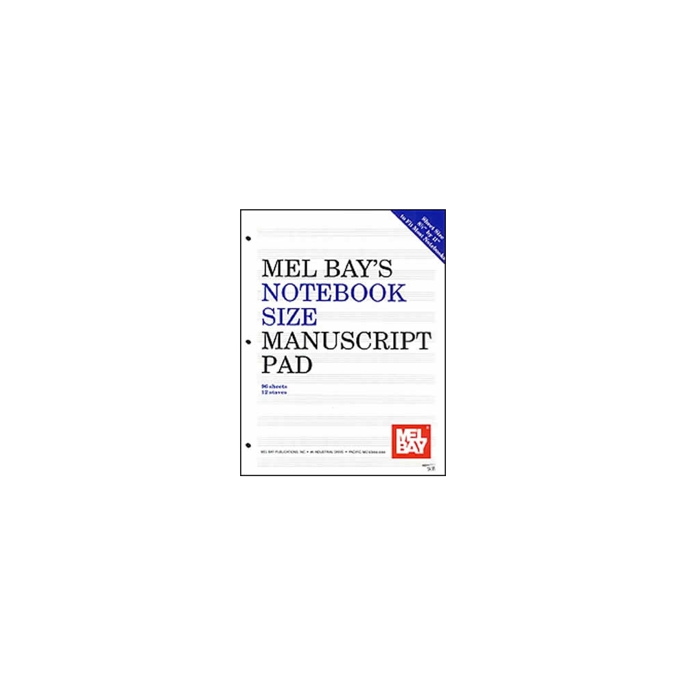 Notebook-Size Manuscript Pad 12-Stave