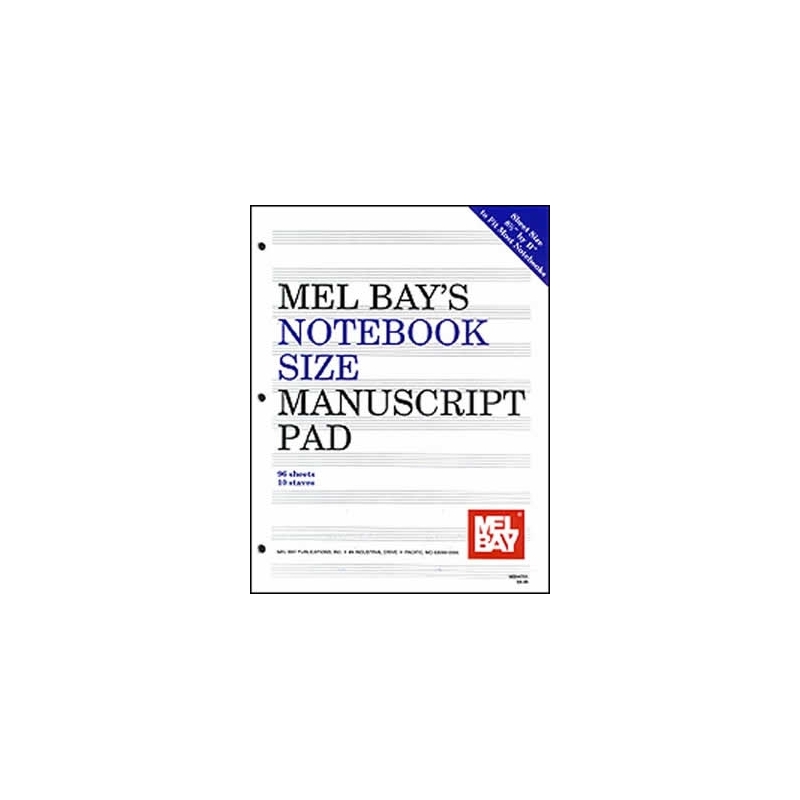 Notebook-Size Manuscript Pad 10-Stave