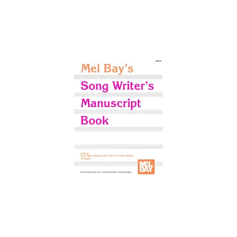 Song Writers Manuscript Book