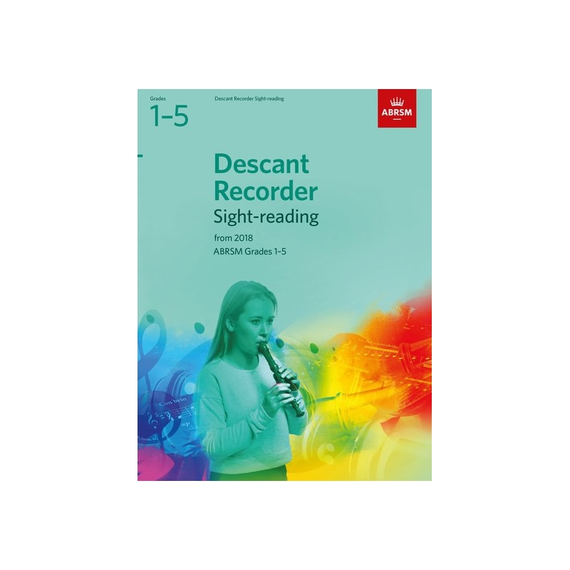 ABRSM Grades 1-5 Descant Recorder Sight-Reading Tests from 2018