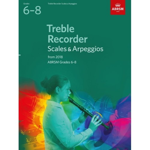 ABRSM Grades 6-8 Treble Recorder Scales & Arpeggios from 2018