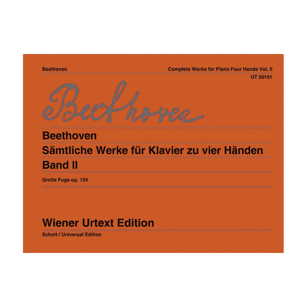 Beethoven, Ludwig van - Complete Works for Piano Four Hands op. 134 Vol. 2