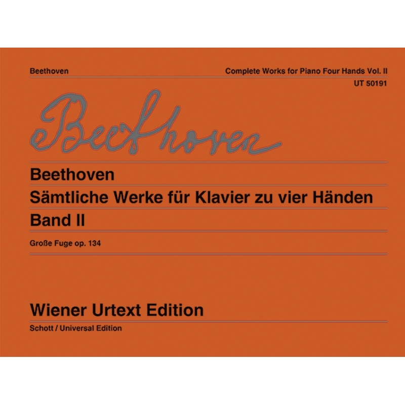 Beethoven, Ludwig van - Complete Works for Piano Four Hands op. 134 Vol. 2