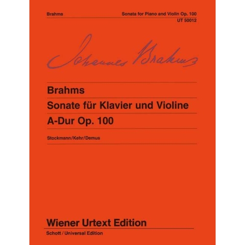 Brahms, Johannes - Sonata A Major op. 100