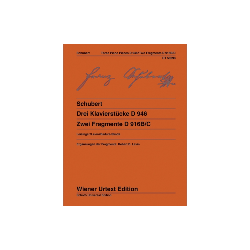 Schubert, Franz - Three Piano Pieces D 946 and Two Fragmentary Piano Pieces D916/C 