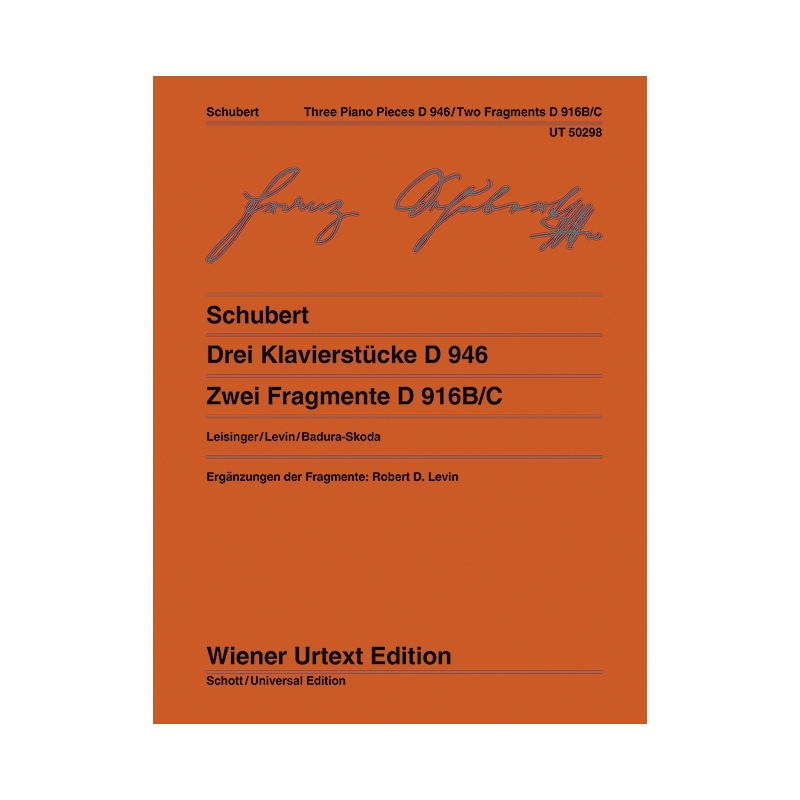 Schubert, Franz - Three Piano Pieces D 946 and Two Fragmentary Piano Pieces D916/C 