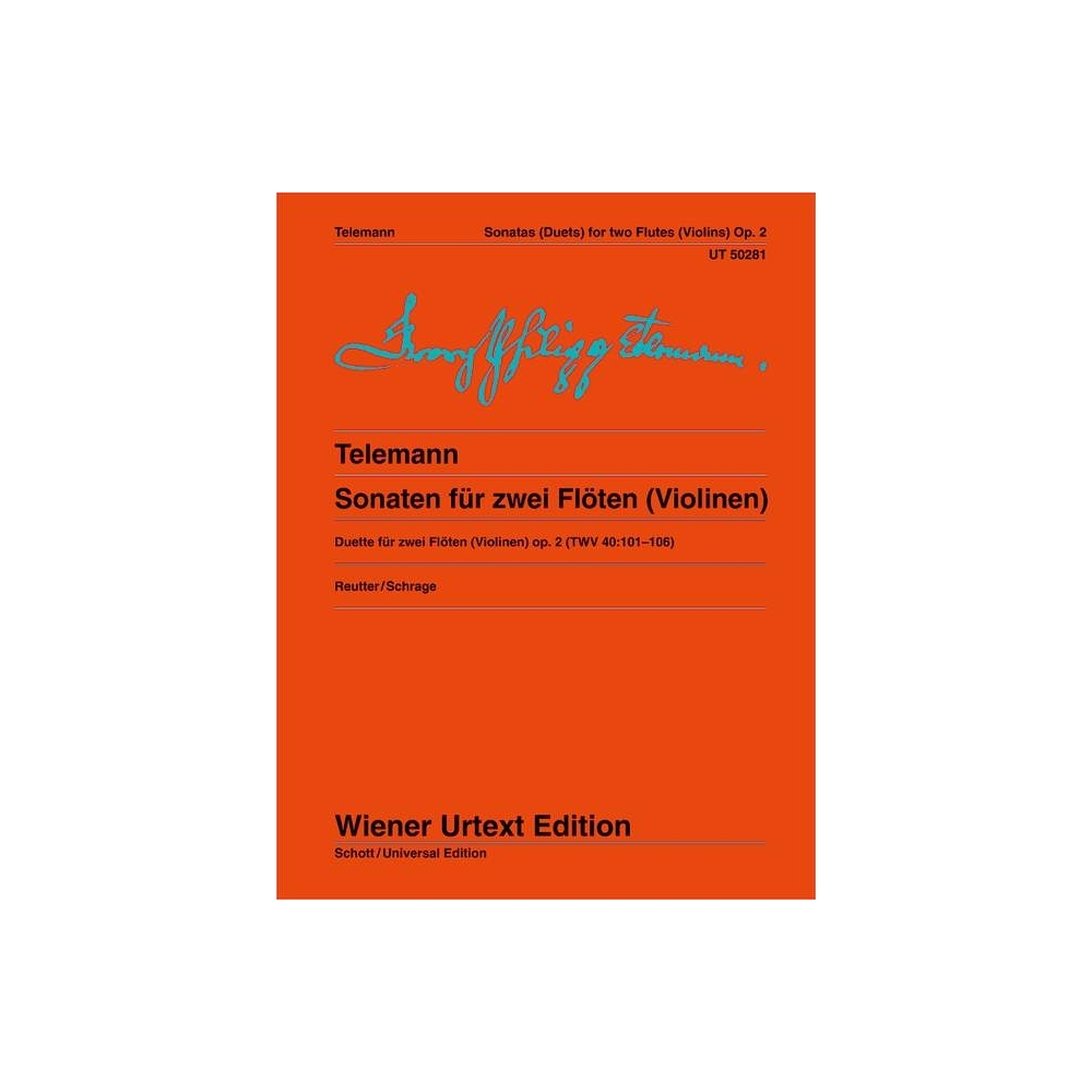 Telemann, Georg Philipp - 6 Sonatas for 2 flutes (or violins) op. 2 TWV 40:101-106 