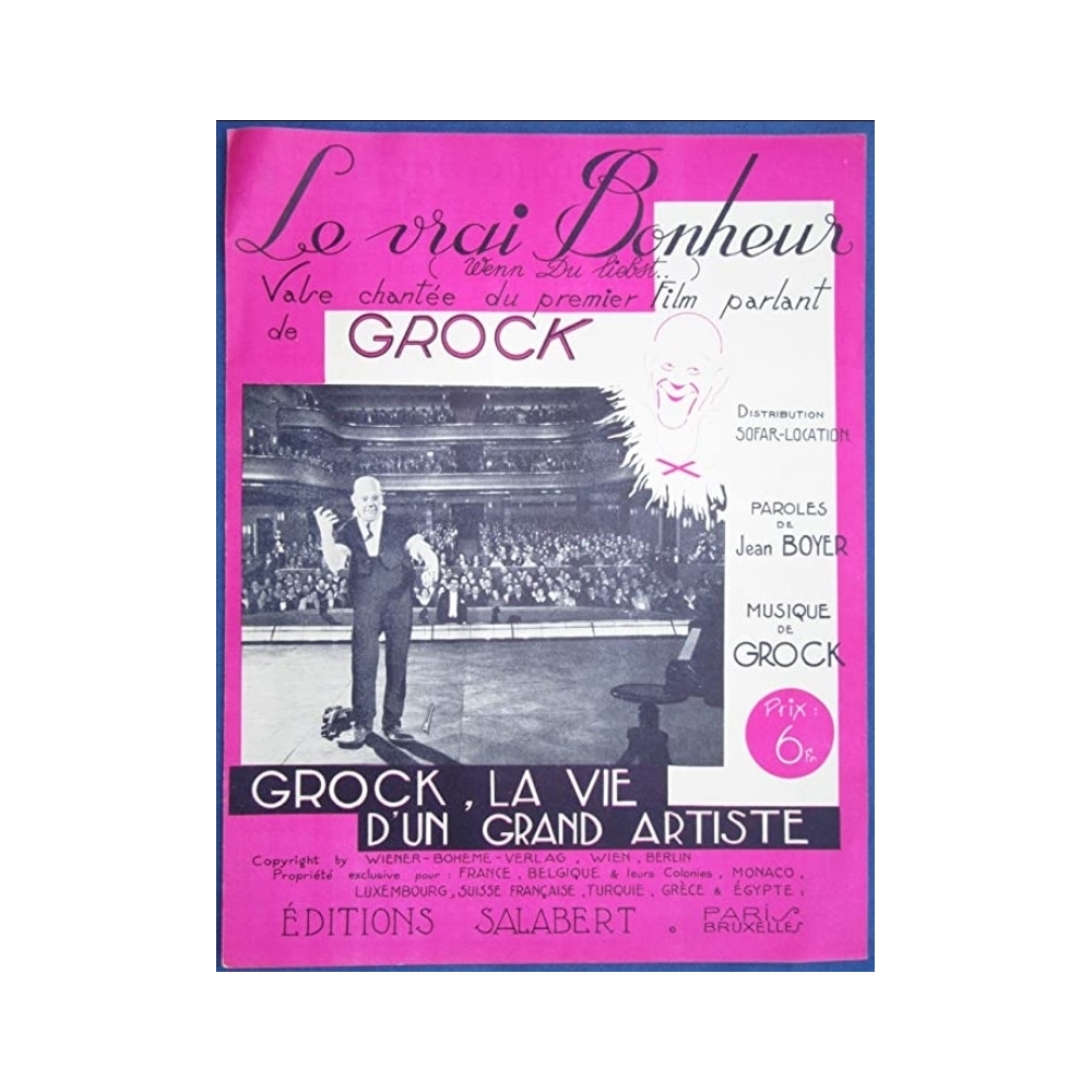 Grock - Vrai Bonheur Chant-Piano