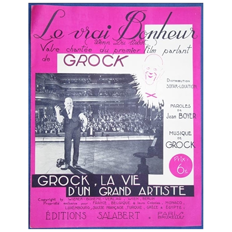 Grock - Vrai Bonheur Chant-Piano