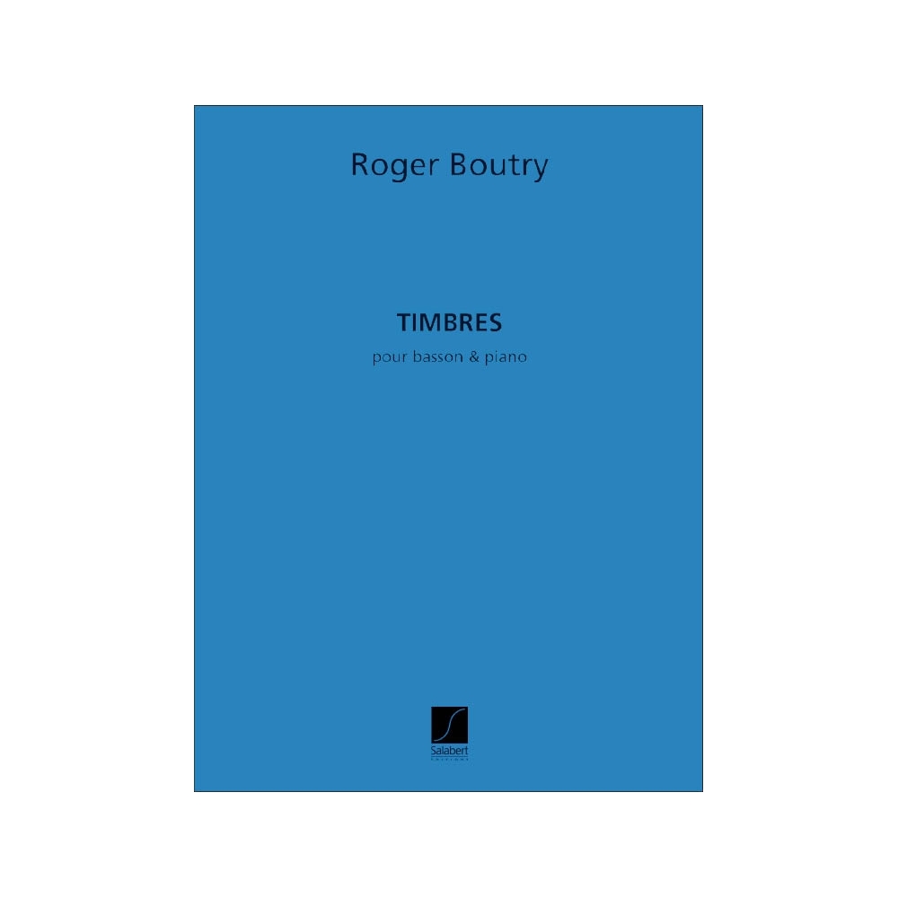 Boutry, Roger - Timbres Basson-Piano