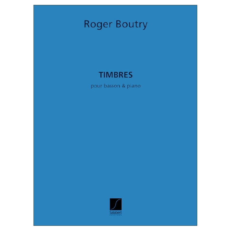 Boutry, Roger - Timbres Basson-Piano