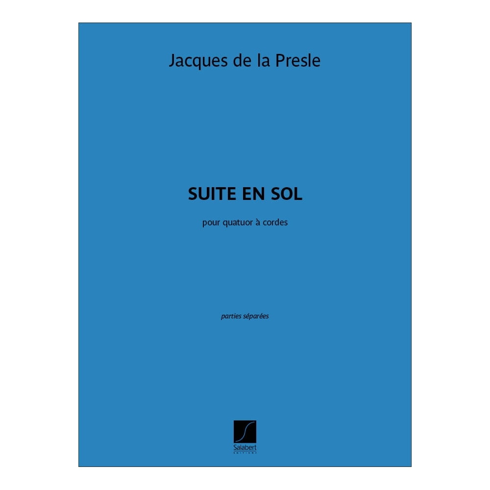 Presle, Jacques - Suite En Sol 2 Violons Alto Et Vlc Materiel