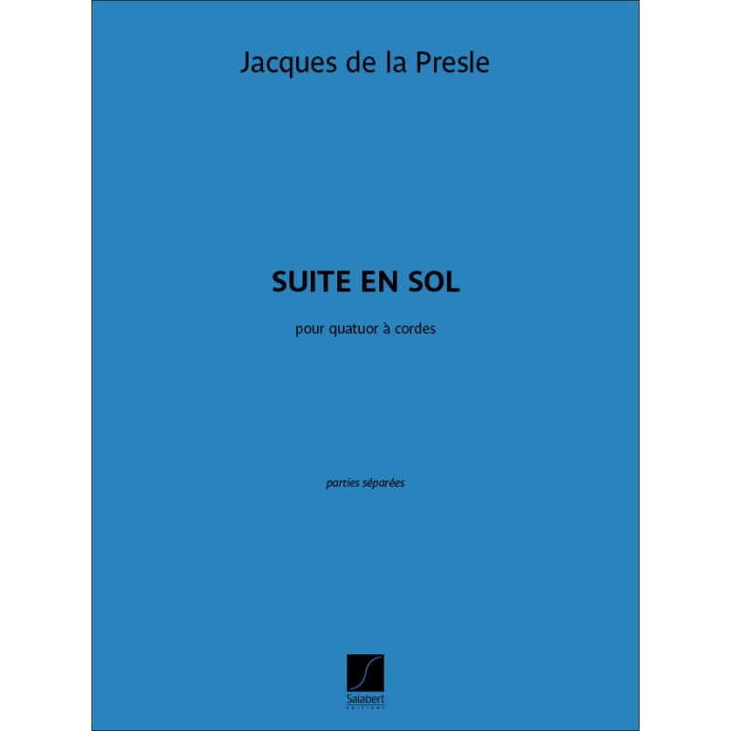 Presle, Jacques - Suite En Sol 2 Violons Alto Et Vlc Materiel