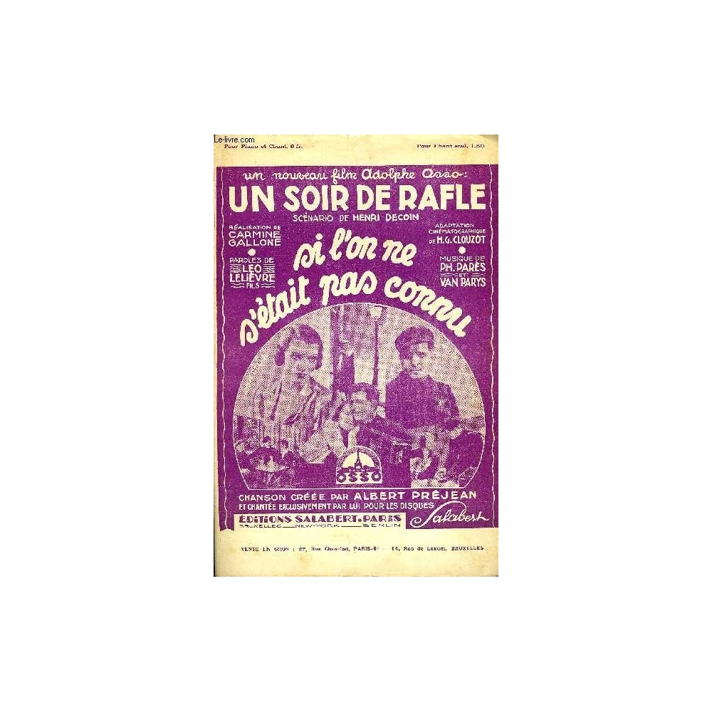 Parès, Gabriel - Si L'On Ne S'Etait Pas Connu Chant-Piano
