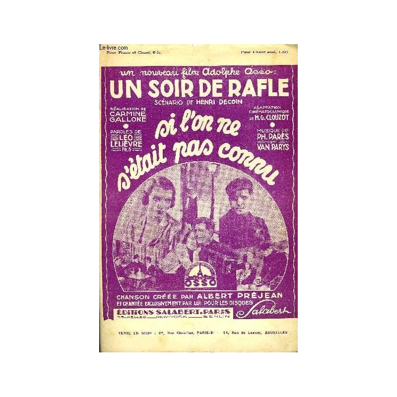 Parès, Gabriel - Si L'On Ne S'Etait Pas Connu Chant-Piano