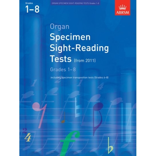 Organ Specimen Sight-Reading Tests, Grades 1-8 from 2011